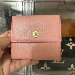 Vintage Chanel Pink Leather Wallet